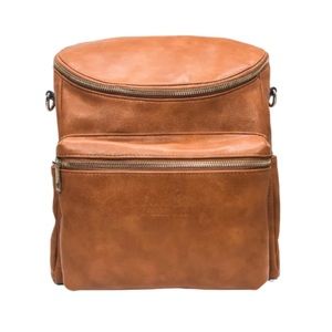 Fox & Sparrow The Liam Diaper Bag - Cognac